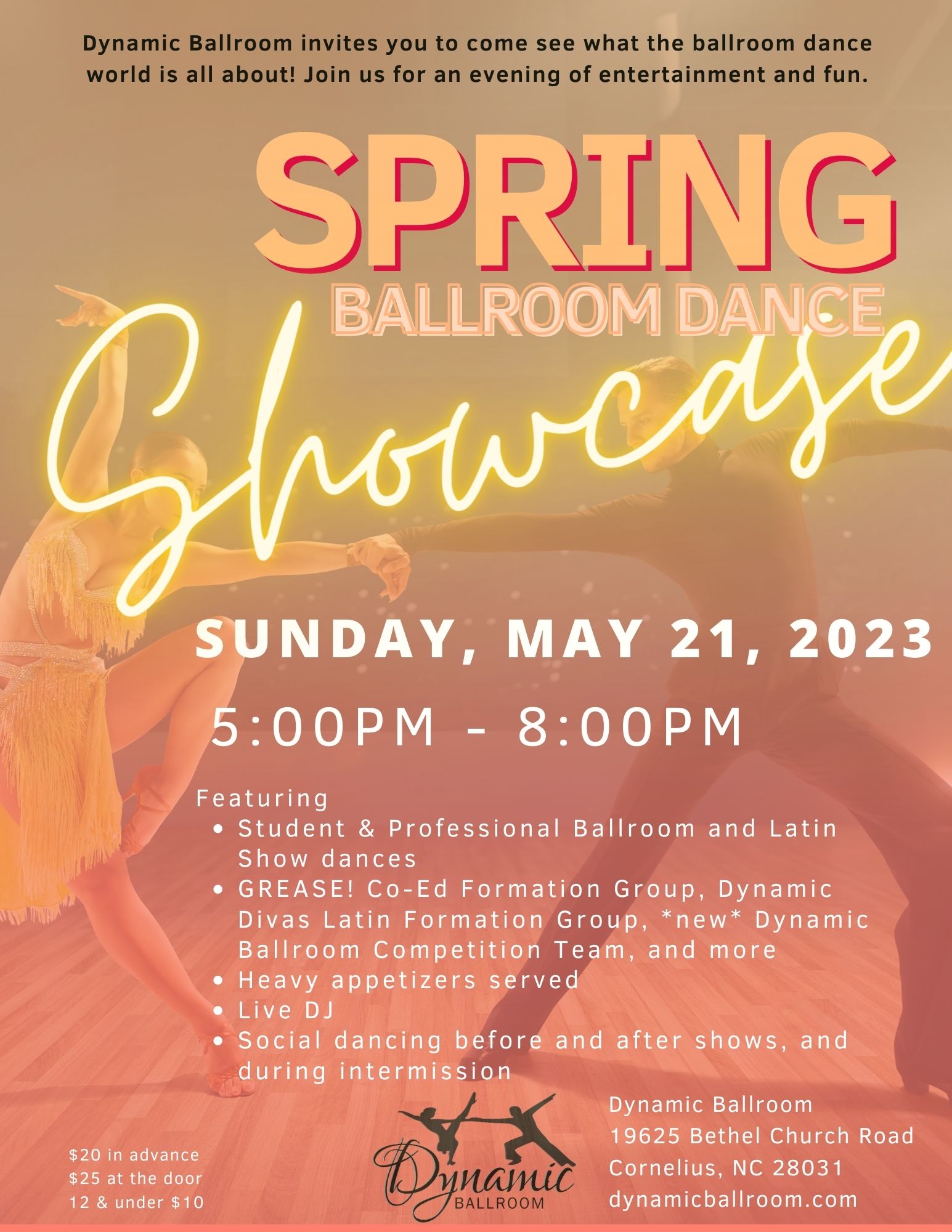 Ballroom Dance SPRING Showcase Event 2023 Dynamic Ballroom