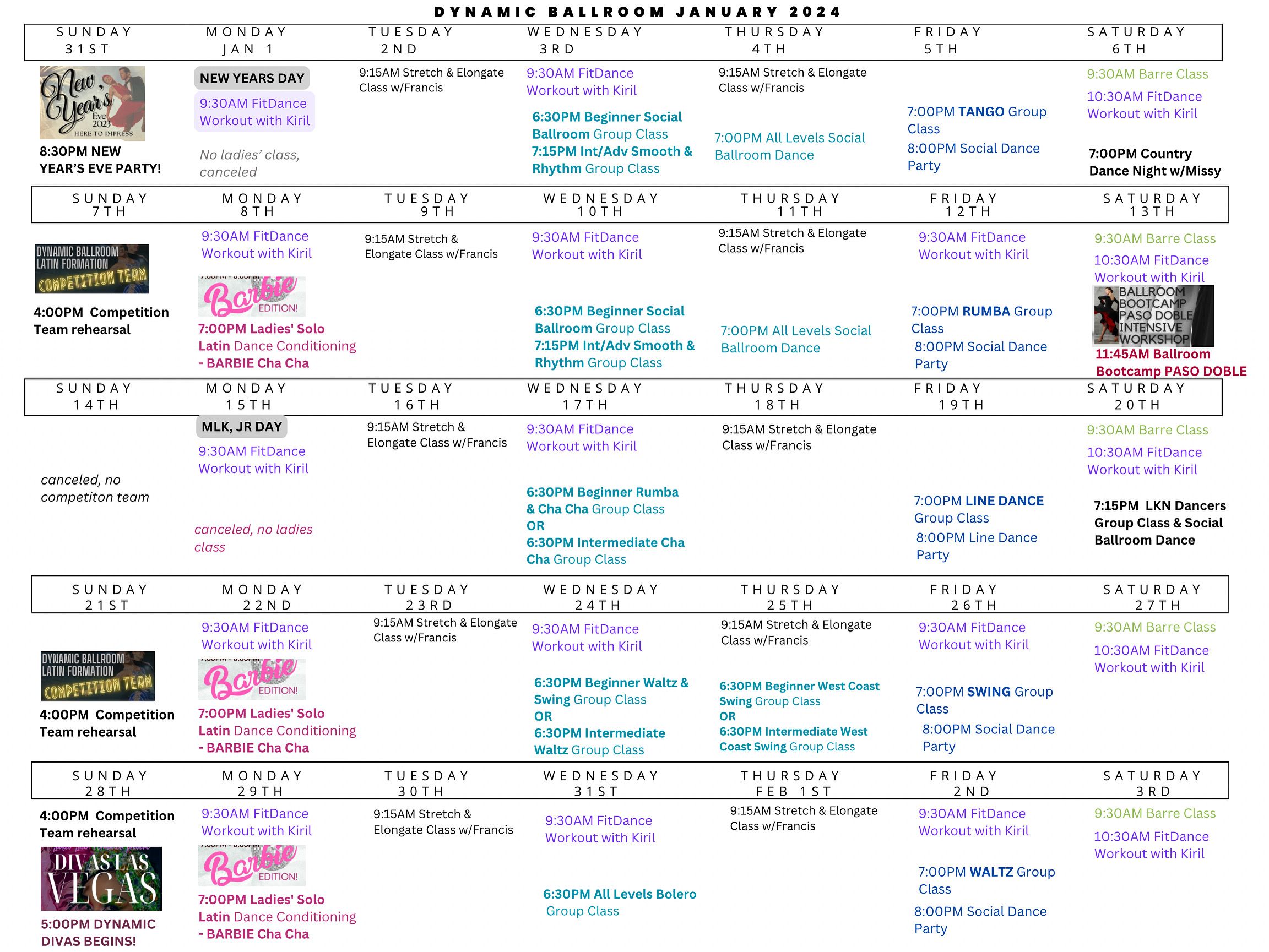 Calendar – Dynamic Ballroom